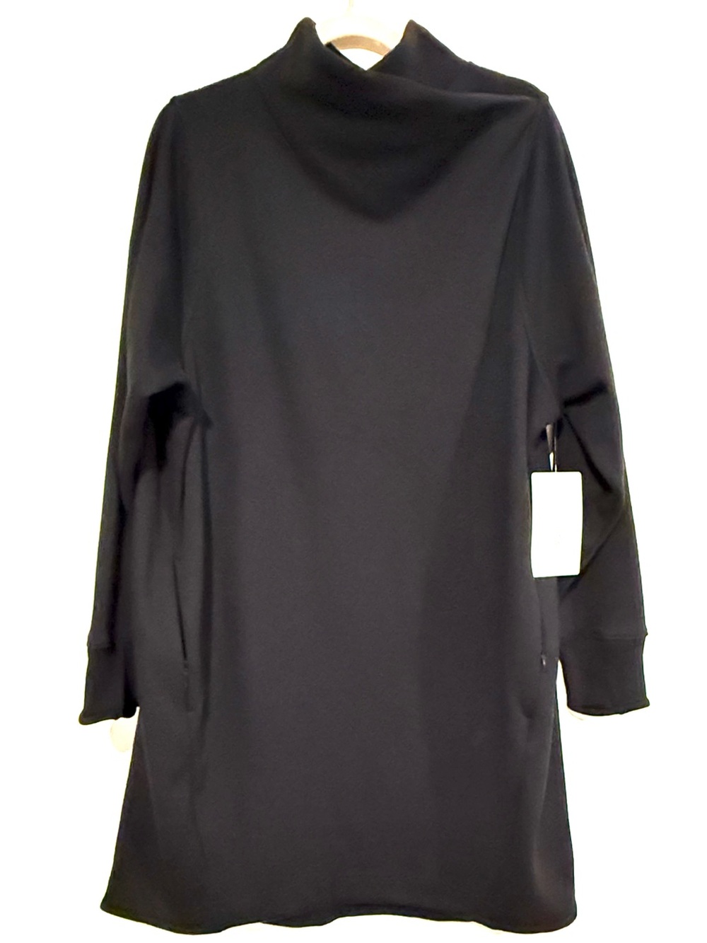Athleta Black Cozy Karma Mock Neck Dress